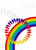 LGBT rainbow, conceptual illustration