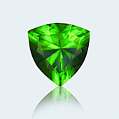 Trillion cut peridot