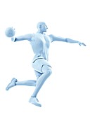 Handball player, illustration