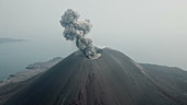 Krakatau erupting in 2018