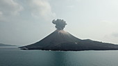 Krakatau erupting in 2018