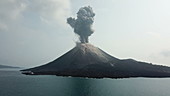 Krakatau erupting in 2018