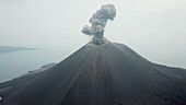 Krakatau erupting in 2018