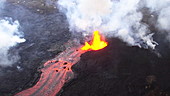 Lava fountains, Kilauea, drone footage