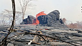 Lava eruption in Hawaii's East Rift Zone