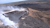 Aerial view of Puu Oo crater