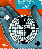 Global travel, illustration