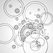 Overlapping concentric circle pattern, illustration