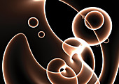Abstract pattern of circles and curves, illustration