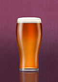 Pint glass of beer, illustration