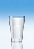 Milk in glass, illustration