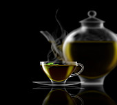 Green tea, illustration