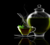 Mint tea, illustration
