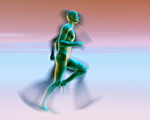 Running man, illustration