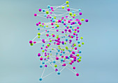 Tangled multicoloured balls, illustration