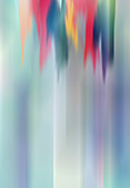 Abstract pattern of flowing colours, illustration
