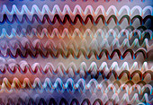 Zig zag wave pattern of telephone cords, illustration