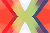 Abstract pattern of letter x, illustration