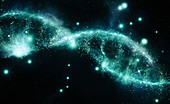 DNA double helix of stars, illustration