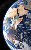 Earth from space, illustration