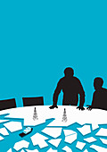 Arctic oil industry, illustration
