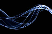 Abstract flowing wave pattern, illustration