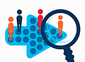 Recruitment, conceptual illustration