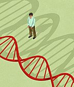 DNA evidence, conceptual illustration