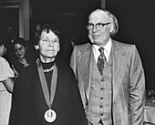 US geneticist Barbara McClintock and 1978 Rosenstiel Award