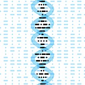 Genetics and Morse code, conceptual image