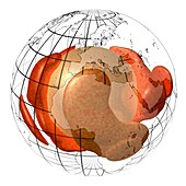 Magma engine theory of plate tectonics, illustration