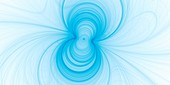 Bi-polar vortex abstract illustration.