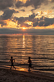 Sunset over Lake Michigan, USA