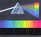 Prism and light spectrum, illustration