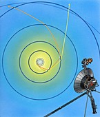 Trajectory of the Voyager probes, illustration