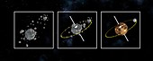 Co-accretion formation of the Moon, illustration