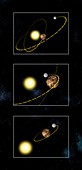 Capture formation of the Moon, illustration