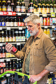 Man in a supermarket