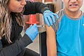 Paediatric immunisation clinic, Colorado, USA