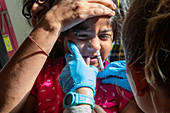 Paediatric immunisation clinic, Colorado, USA
