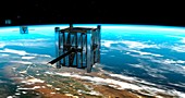 OneWeb satellites in Earth orbit, illustration