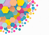 Abstract hexagonal pattern, illustration