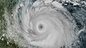 Hurricane from space, illustration