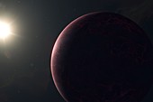 Hot exoplanet, illustration