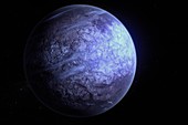 Icy exoplanet, illustration