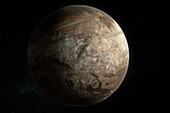 Dry exoplanet, illustration