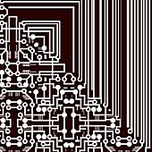 Quantum circuits, conceptual illustration