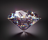 Diamond gemstone, illustration