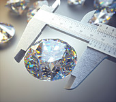 Measuring diamond, illustration
