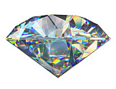 Diamond gemstone, illustration